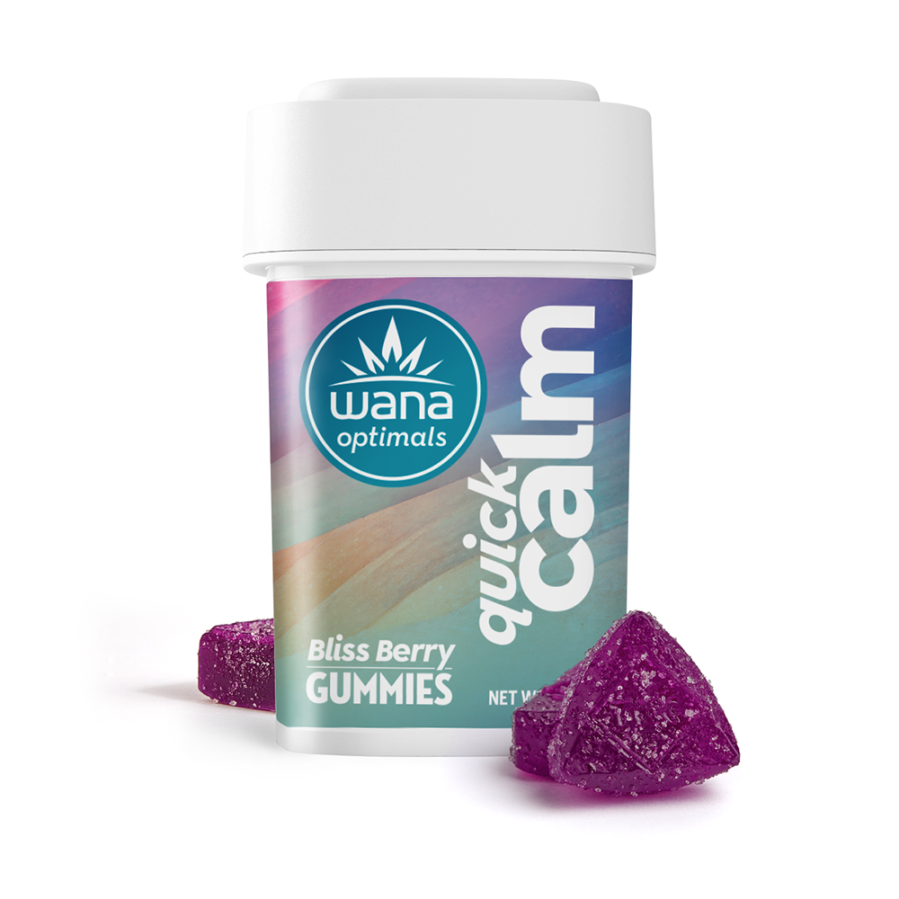 Wana Quick Calm - Bliss Berry [10pk] (100mg CBD/100mg CBG/10mg THC ...