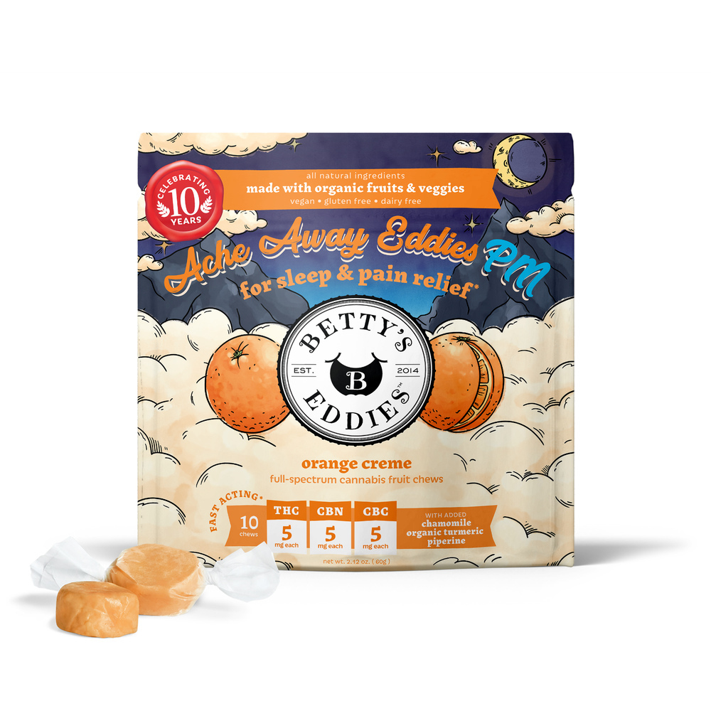 Betty's Eddies Ache Away Eddies PM Orange Creme [10pk] (100mg THC/50mg ...